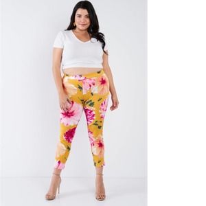Water Color Floral Leggings